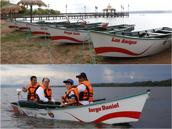 Canoas eléctricas realzaron el turismo en Areguá