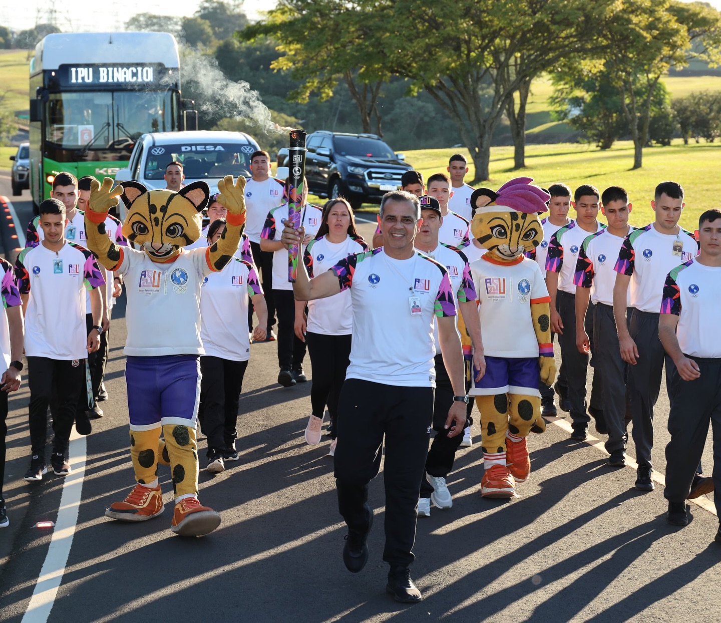 Antorcha de los Juegos Panamericanos ASU2025 recorrió la Central Hidroeléctrica ITAIPU