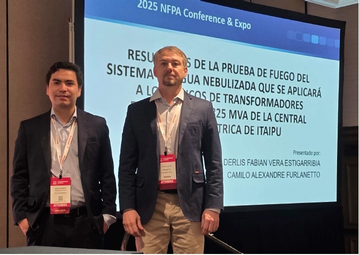 ITAIPU presenta nueva tecnología de protección contra incendios en foro técnico mundial