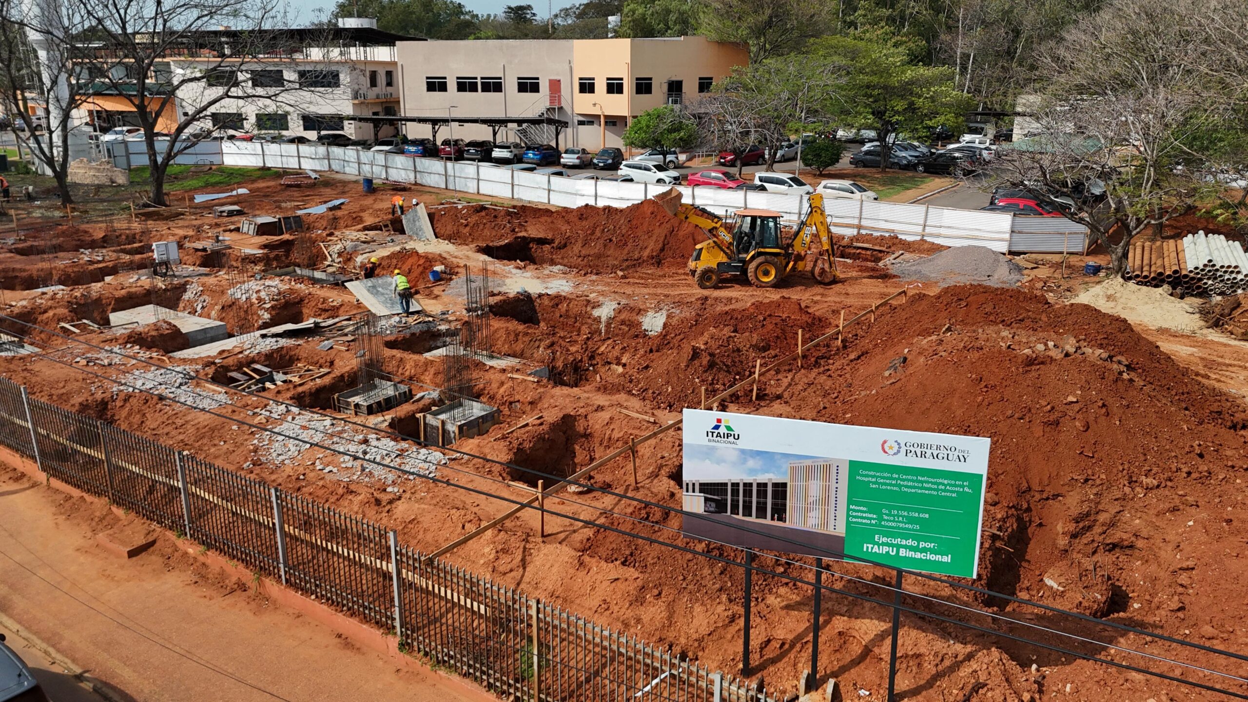 Avanza la construcción del nuevo Centro Nefrourológico de San Lorenzo con recursos de ITAIPU