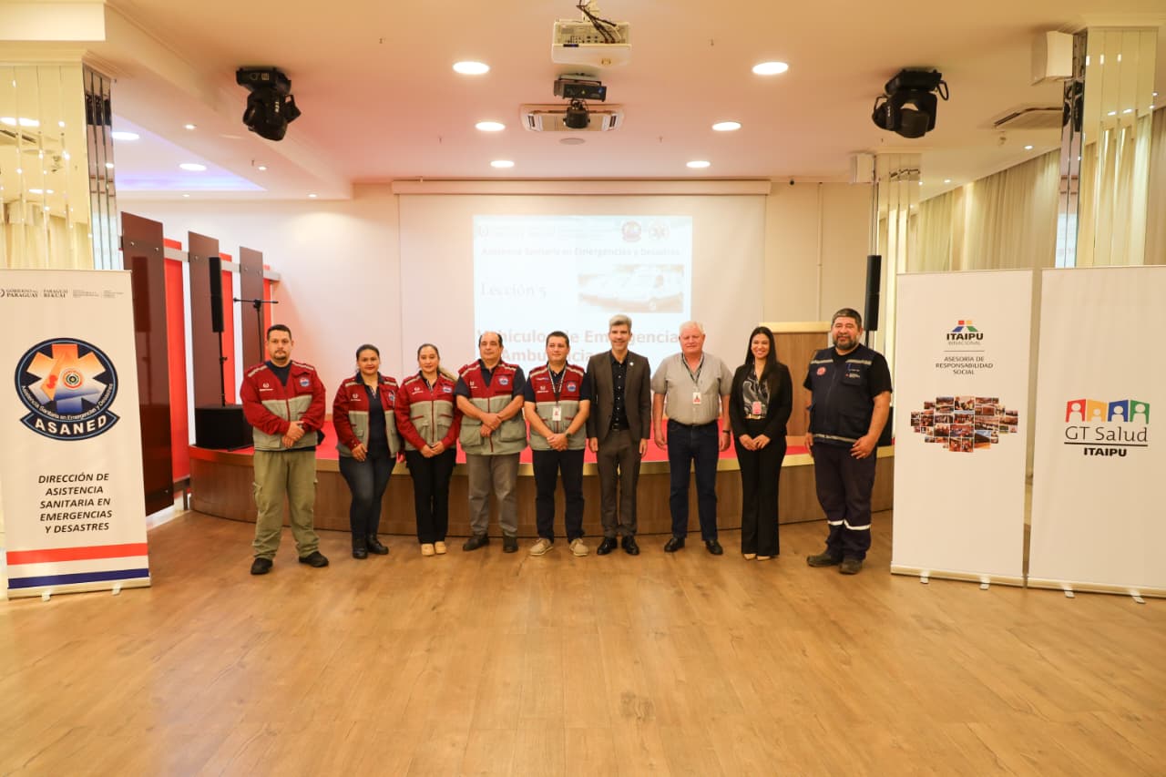 Grupo de Trabajo ITAIPU Salud promocionó curso de manejo defensivo para vehículos de emergencia