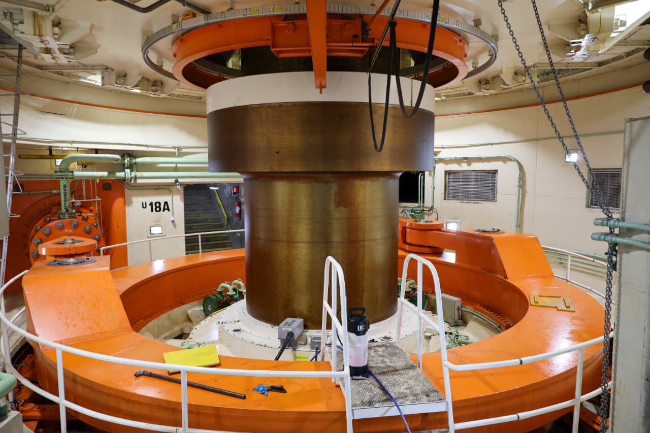 Se inició el mantenimiento trienal de la U18A en la Central Hidroeléctrica ITAIPU