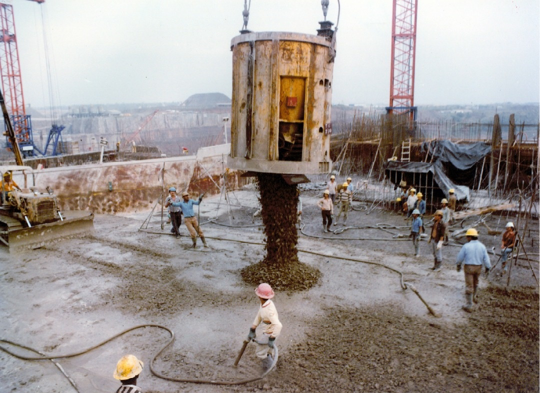Hace 47 años se completaba la carga de 1.000.000 de metros cúbicos de concreto en ITAIPU