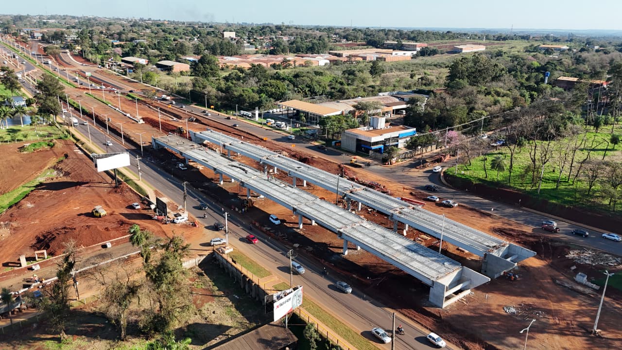 Construcción del viaducto del Km 10 de CDE registra un 55 % de avance, con recursos de ITAIPU