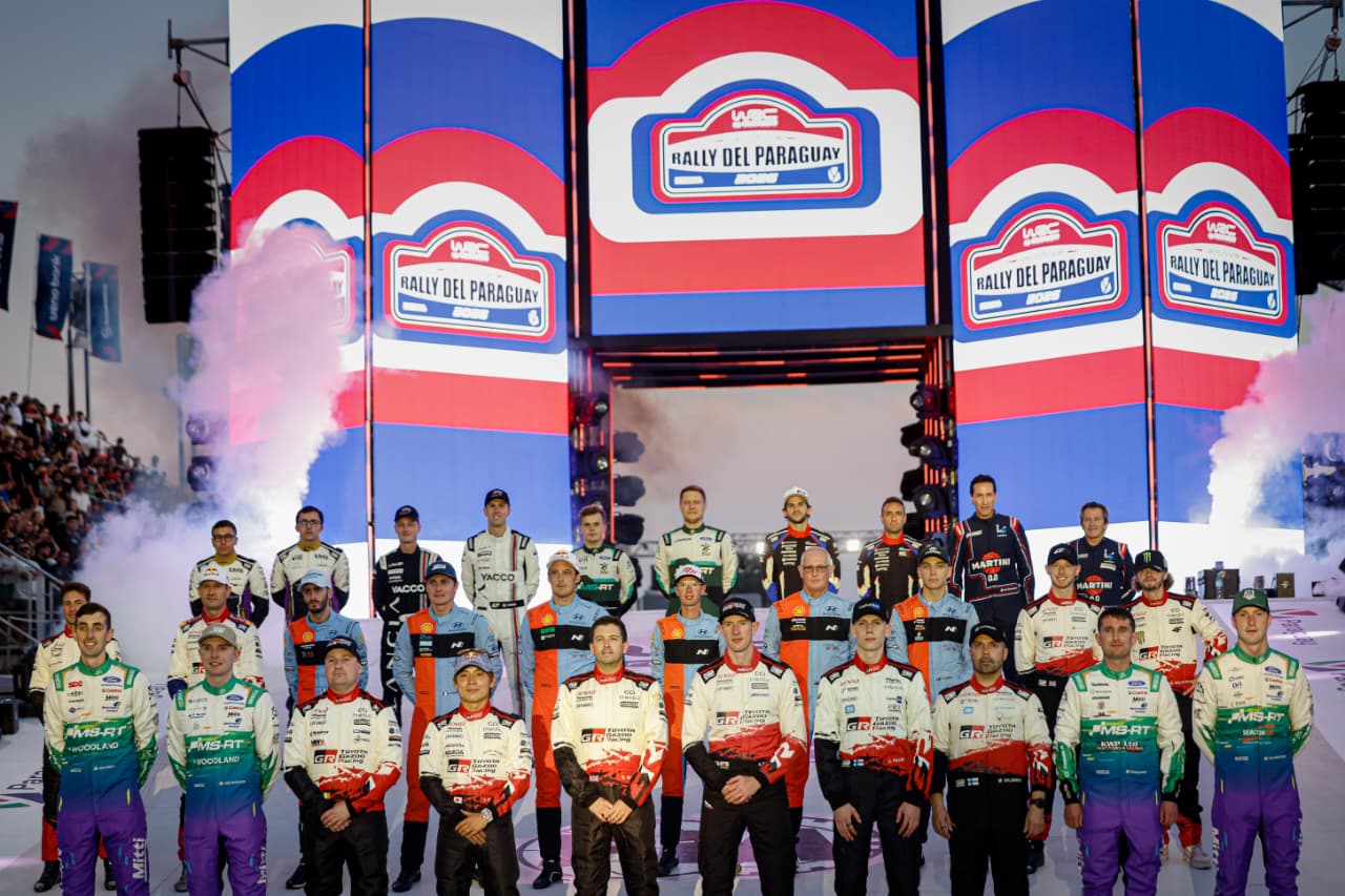 Realizan la largada simbólica del WRC Rally Paraguay 2026 en Encarnación, evento patrocinado por ITAIPU