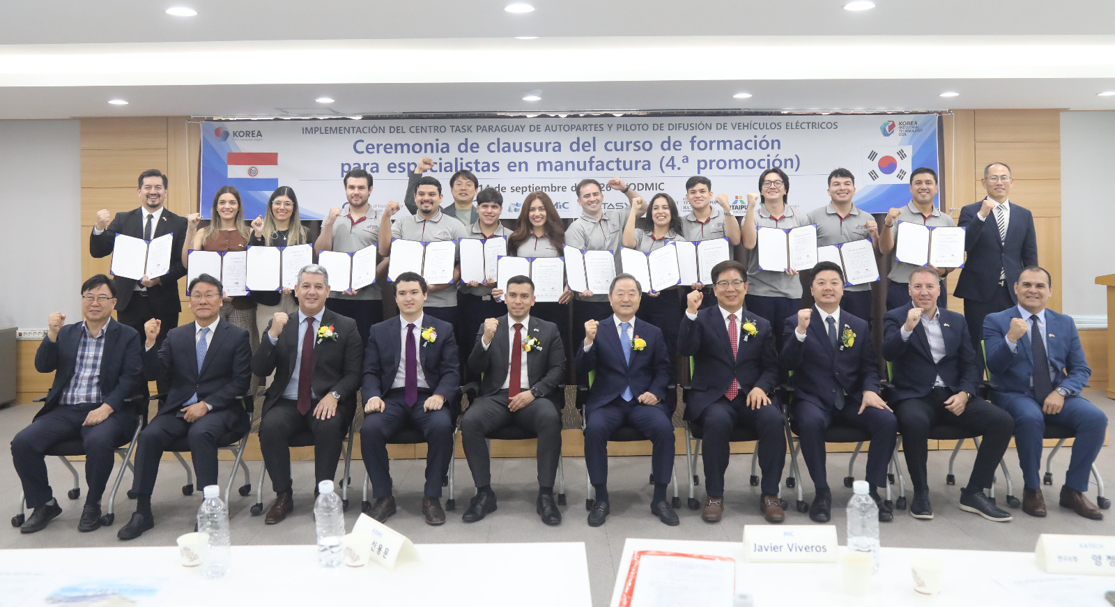 Concluyó la cuarta capacitación de técnicos paraguayos en Corea del Sur sobre manufactura y autopartes