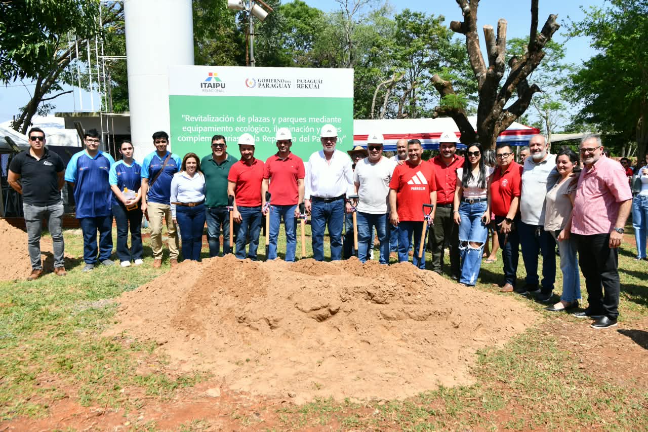 ITAIPU inicia obras de revitalización de la Plaza Acaray de Hernandarias